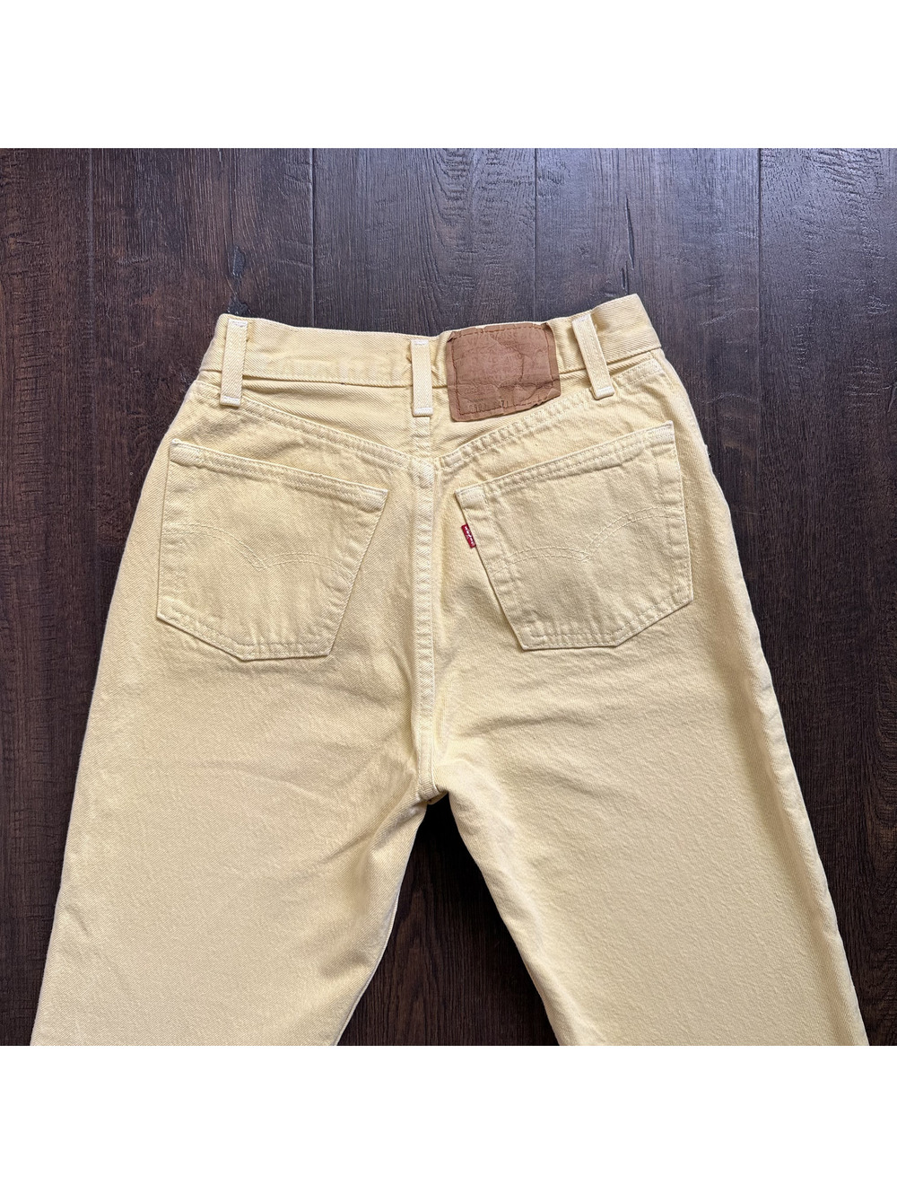 Vintage mid 80s Levi 501 25x31 Butter Yellow Jeans USA 26501-6171 WPL423 sz 11
